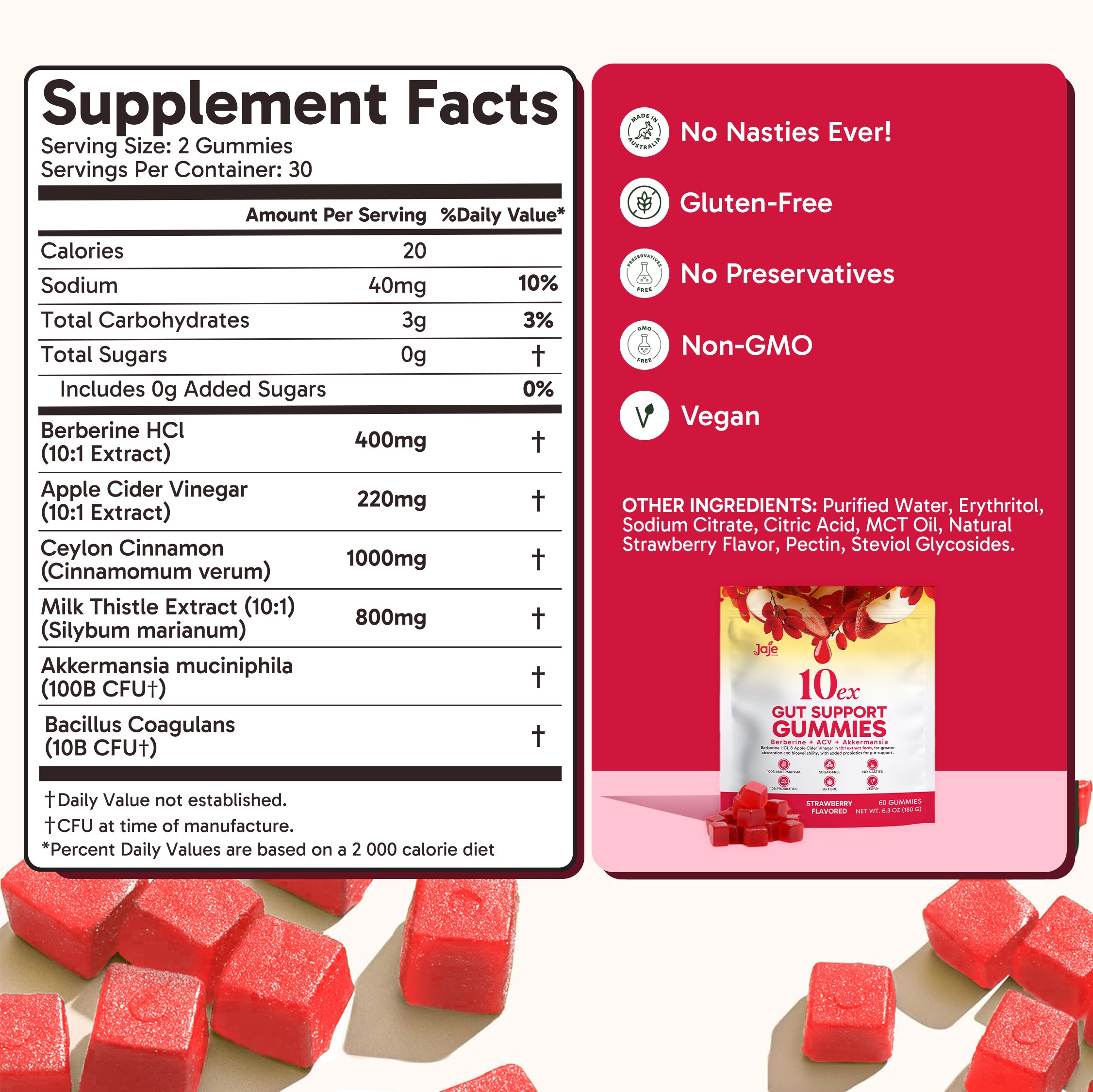 10EX 3-IN-1 GUT SUPPORT GUMMIES
